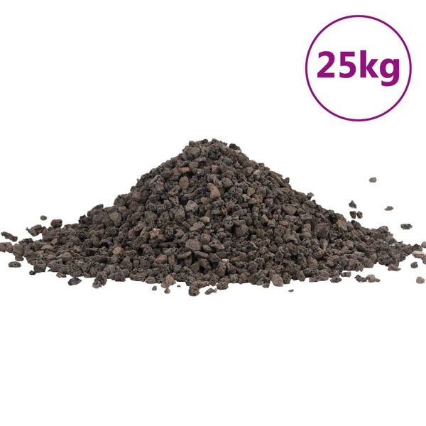 vidaXL basalt kivim, 25 kg, must, 5-8 mm