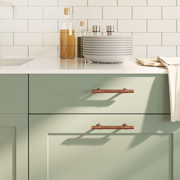 vidaXL kapi k&auml;epidemed 10 tk, pronks, 96 mm, roostevaba teras