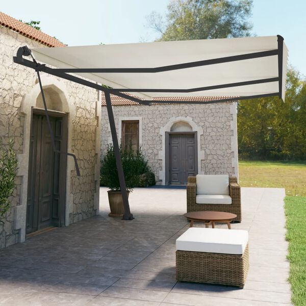 vidaXL varikatuse postide komplekt, antratsiithall, 600 x 245 cm, raud