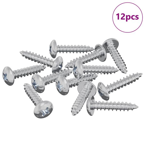 vidaXL Puidust Kruvid 12 pcs H&otilde;bedane M3,5 x 20 mm Teras