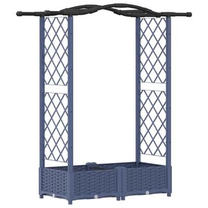 vidaXL T&otilde;stetud Padi Kase ja Katusega Hall 124 x 40 x 125 cm PP