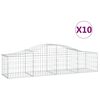 vidaXL kaarekujulised gabioonkorvid 10 tk, 200x50x40/60 cm, raud