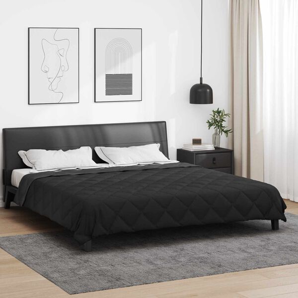 vidaXL Suvised teki Must ja Anthracite 220 x 260 cm Mikrokiud