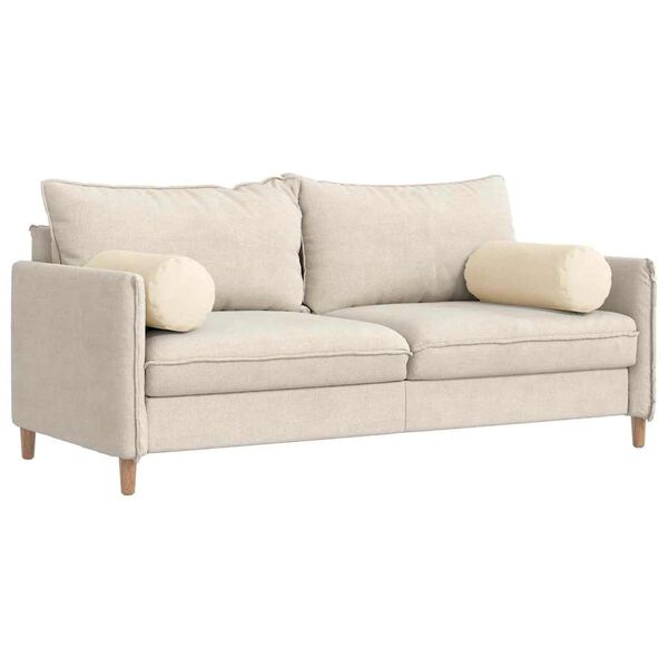 vidaXL Padjad 2 pcs cream &Oslash; 25 x 70 cm Korter kangas