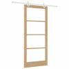 vidaXL Libisev uks Neutraalne 93 x 211 cm Soe m&auml;nnipuit ja klaas