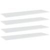 vidaXL riiuliplaadid 4 tk, k&otilde;rgl&auml;ikega valge, 100x30x1,5 cm, tehispuit