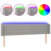 vidaXL LED-voodipeats, helehall, 203x16x78/88 cm, kangas