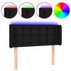 vidaXL LED-voodipeats, must, 93x16x78/88 cm, kangas