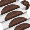 vidaXL trepimatid 15 tk 56 x 17 x 3 cm pruunid poolringikujulised