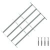 vidaXL Akna turvav&otilde;re 4 ristvartiga 3 pcs 630-1140 mm Tsingitud teras
