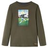 Pikkade varrukatega lastes&auml;rk, khaki, 128