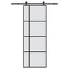 vidaXL liuguks koos tarvikutega, 76 x 205 cm, ESG-klaas ja alumiinium