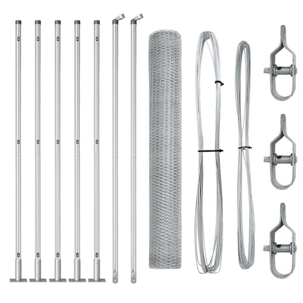 vidaXL Aiapost H&otilde;bedane 10 x 1 m (25 mm v&otilde;rgu) Teras