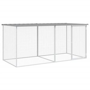 vidaXL kanapuur katusega, helehall, 203 x 98 x 90 cm, tsingitud teras