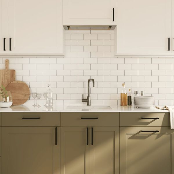 vidaXL kapi k&auml;epidemed 20 tk, must, 128 mm, roostevaba teras