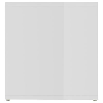 vidaXL telerikapp, kõrgläikega valge, 72x35x36,5 cm, puitlaastplaat