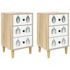 vidaXL &Ouml;&ouml;lambi kapp HANAU 2 tk Sonoma tamm 36 x 33 x 60 cm Tehispuit