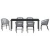 vidaXL Aia s&ouml;&ouml;gilaudade komplekt 7 pcs Antratsiit Pulberv&auml;rvitud teras