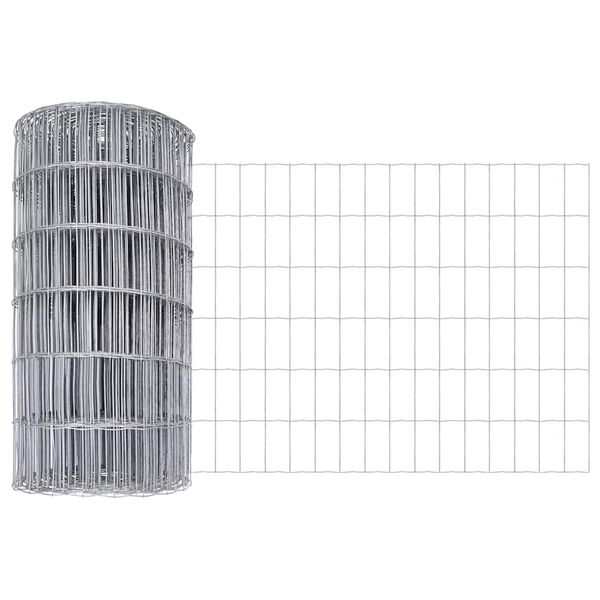 vidaXL Euroopa aed Hõbedane 0.4 x 50 m Kuumtsinkitud raud