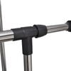 vidaXL reguleeritav riidestange 4 rattaga, 2 riidetoru