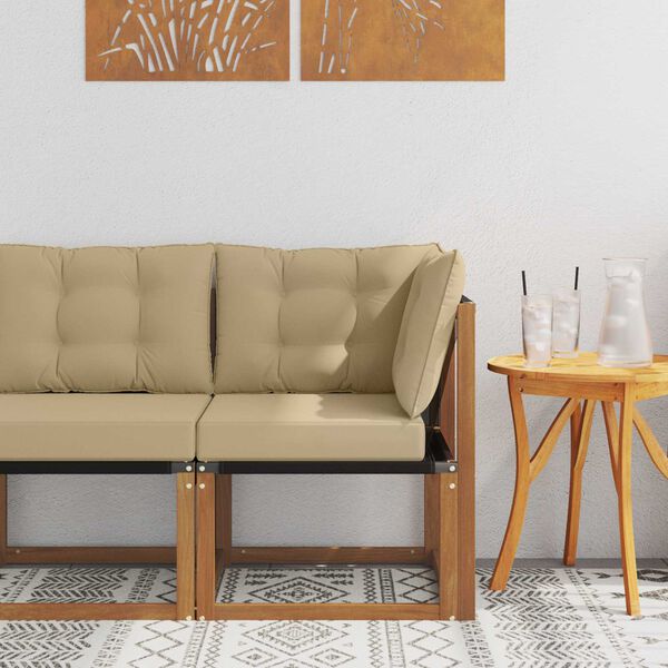 vidaXL V&auml;limine Nurgadiivan Tugev akaatsiapuit ja tekstiilne kangas