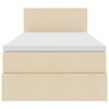 vidaXL Voodi hoiukohaga ja madratsiga Kreem 90 x 190 cm Tehispuit