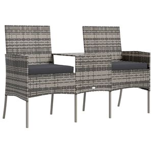 vidaXL 2-kohaline teelauaga aiadiivan, pol&uuml;rotang, antratsiithall