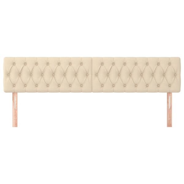 vidaXL voodipeatsid 2 tk, kreemjas, 100x7x78/88 cm, kangas