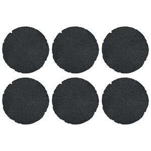 vidaXL Sammukhind 6 pcs Must &Oslash; 45 x 1,8 cm Kumm