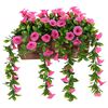 vidaXL Tehislilled Lilla Punane 55 x 20 x 55 cm PE ja teras