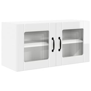 vidaXL Seinaklaasikapp PORTO Kergelt l&auml;ikiv valge 80 x 31 x 40 cm