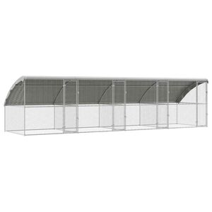 vidaXL Kanakpuur 4 tk H&otilde;bedane 800 x 200 x 200 cm Tsingitud teras