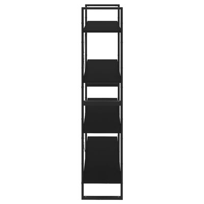vidaXL 4-korruseline raamaturiiul, 100x30x140 cm, must, puitlaastplaat