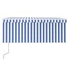 vidaXL automaatselt sissetõmmatav varikatus, 3x2,5 m, sinine/valge