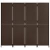 vidaXL 4 paneeliga ruumijagaja, pruun, pol&uuml;rotang