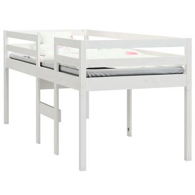 vidaXL kõrge voodi, valge, 75 x 190 cm, männipuit