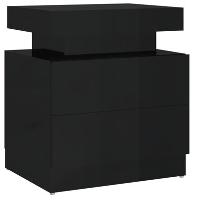 vidaXL öökapp, kõrgläikega must, 45 x 35 x 52 cm, puitlaastplaat