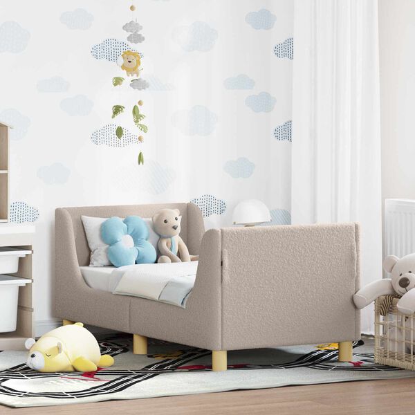 vidaXL Kuni 3-aastase voodi raam koos peatoega Helehall 70 x 140 cm