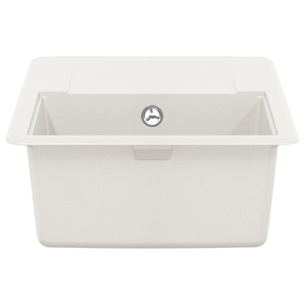 vidaXL Kraan Valge 670 x 460 mm 80% Kvarts ja 20% Vaik