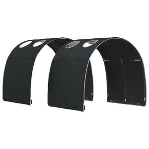 vidaXL Voodi Tunnel 2 pcs Must 211 x 67.5 x 2 cm Pol&uuml;ester