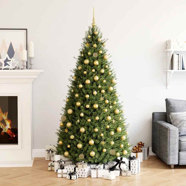 vidaXL 111-osaline j&otilde;ulukuulide komplekt, kuldne, pol&uuml;st&uuml;reen