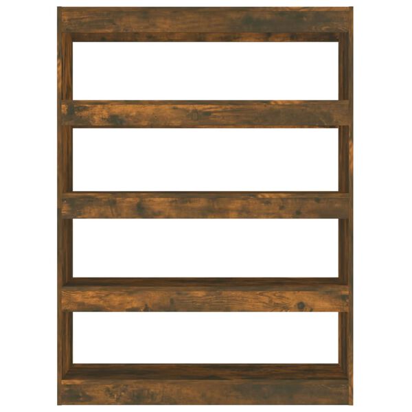 vidaXL raamaturiiul/ruumijagaja, suitsutatud tamm, 100 x 30 x 135 cm