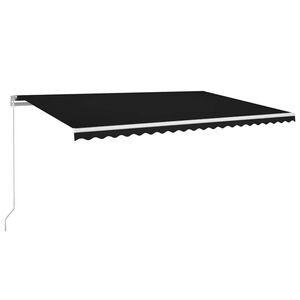 vidaXL k&auml;sitsit&otilde;mmatav varikatus LEDiga, 500 x 300 cm, antratsiithall