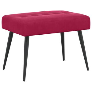 vidaXL N&ouml;&ouml;riga pehmendatud pink Veinpunane 60 x 40 x 45 cm Samet