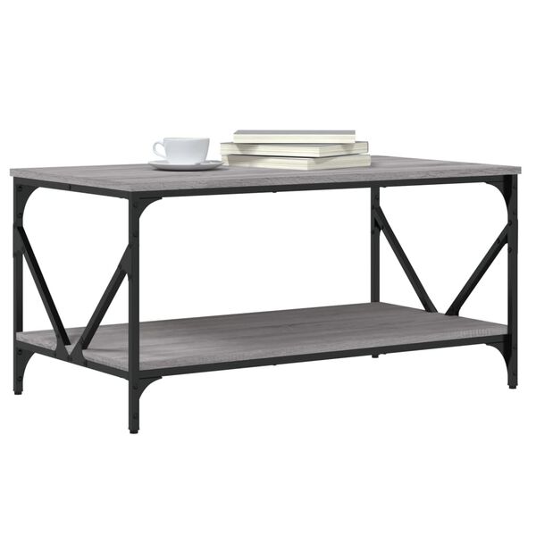 vidaXL kohvilaud, hall Sonoma tamm, 90 x 50 x 45 cm, tehispuit