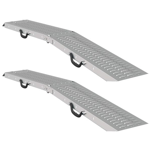 vidaXL Laadimis Ramp 2 pcs H&otilde;bedane 166 x 23 x 4,5 cm Tsinkteras