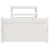 vidaXL voodiraam peatsiga ilma madratsita Valge 90x200 cm