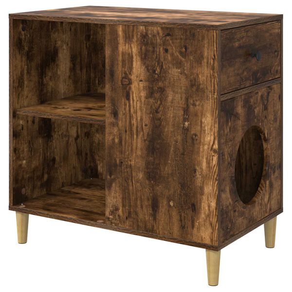 vidaXL Kassi Maja Suitsetatud tamm 72 x 42.5 x 70 cm Tehispuit