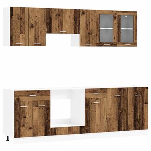 vidaXL K&ouml;&ouml;k &uuml;ksus Lyon 8 pcs Tehispuit