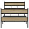vidaXL metallist voodiraam ilma madratsita Sonoma tamm 80x200 cm